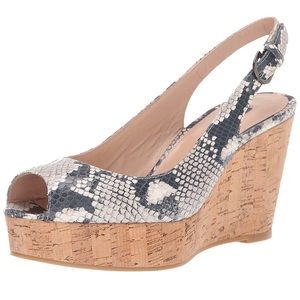 NEW  Stuart Weitzman python printed Jean wedge
